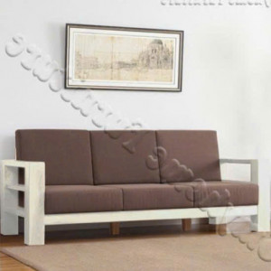 ChunKy White : Ghế Sofa Băng Gỗ Sồi Kèm Nệm